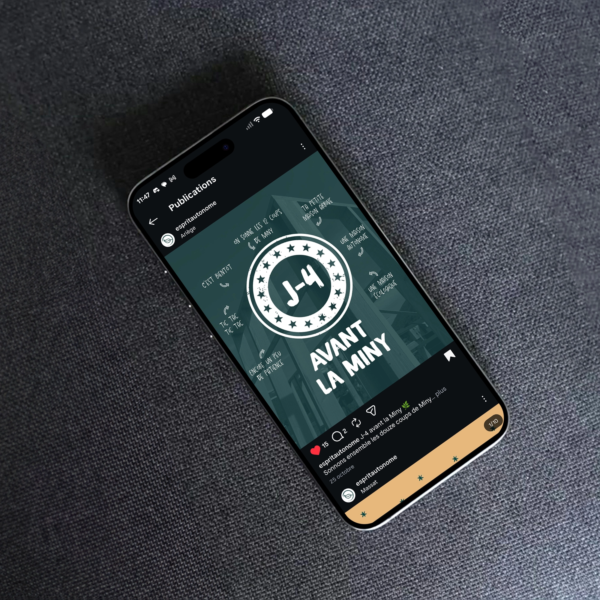 Création de publications Facebook et Instagram pour la campagne Miny d'Esprit Autonome